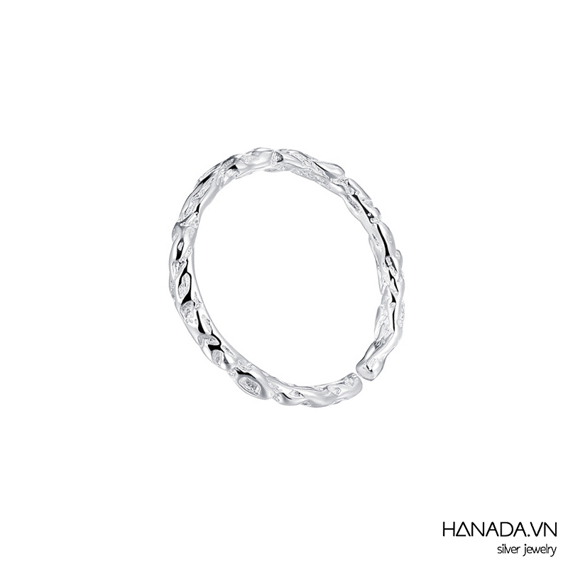 Nhẫn vân gỗ trơn freesize 2750