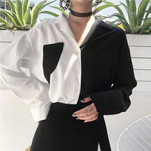 Sơ mi nữ cổ tim