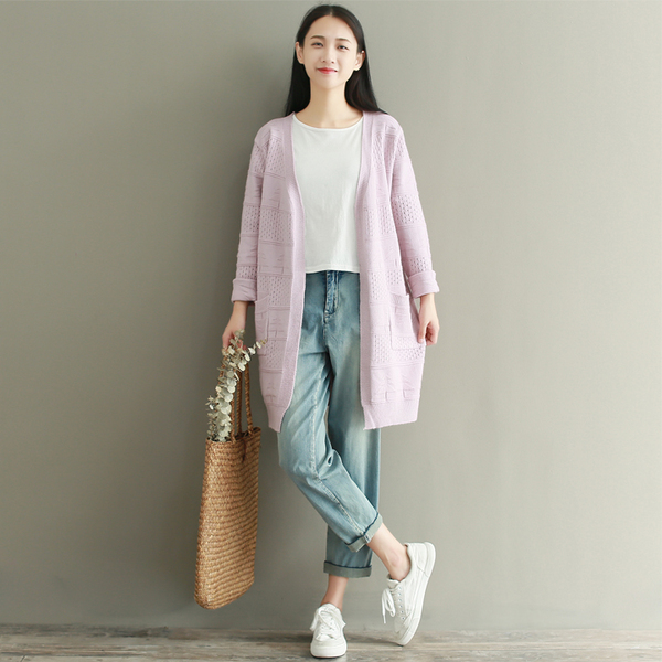 Áo Cardigan hồng nhạt