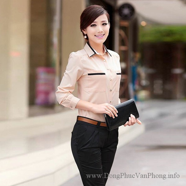 Sơ mi công sở nữ tay ngắn