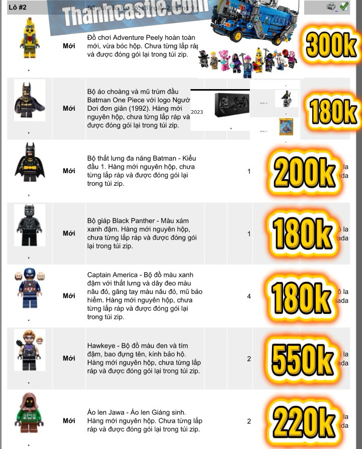 Lot Mini Marvel 2