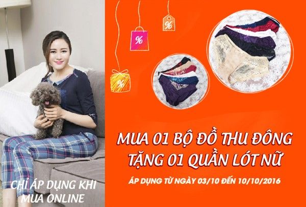 Chào đón tháng 10 - Mua bộ thu đông tặng quần lót cao cấp
