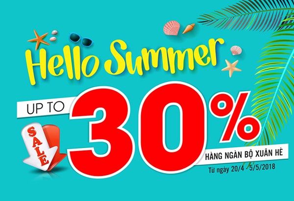 Hello Summer 2018 - Sales up to 30% hàng ngàn bộ xuân hè