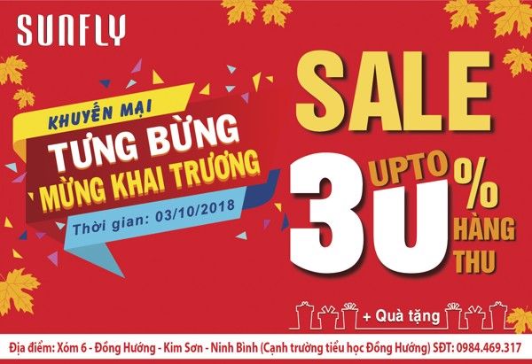 Sunfly khai trương đại lý cấp 2 tại Kim Sơn, Ninh Bình