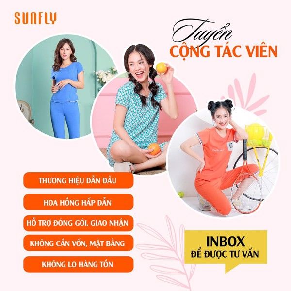 Sunfly thông báo tuyển cộng tác viên bán hàng online toàn quốc