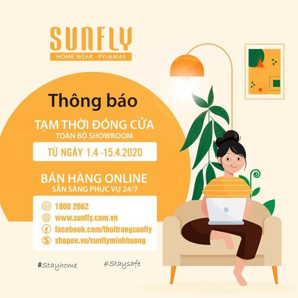 Sunfly thông báo đóng cửa tạm thời showroom 15 ngày