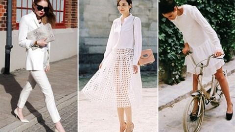 Công thức diện đồ màu trắng giúp bạn không bao giờ bị nhạt nhòa