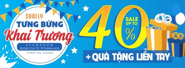 Sunfly tưng bừng khai trương showroom mới tại 38 Đào Duy Từ, Thanh Hóa