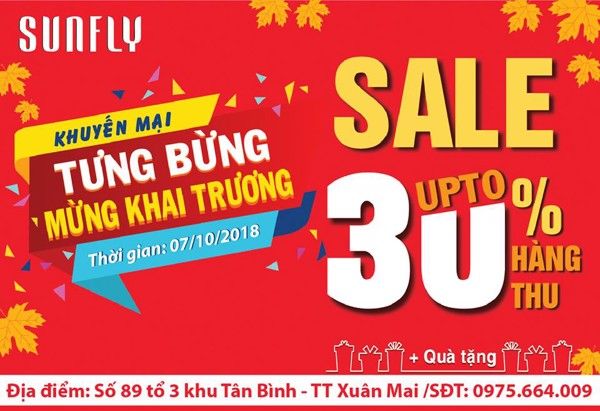 Sunfly rộn ràng khai trương đại lý mới tại thị trấn Xuân Mai, Hà Nội