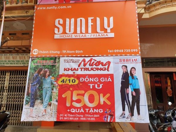 Tưng bừng khuyến mại mừng khai trương đại lý Sunfly mới tại Nam Định
