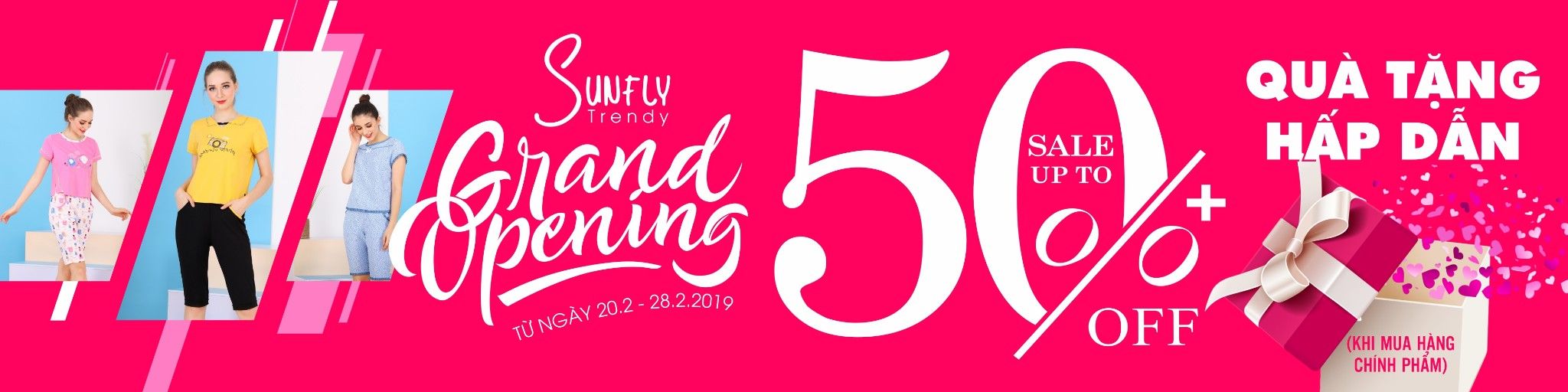 Sunfly Trendy từng bừng khai chương showroom mới tại 66 Phố Huế