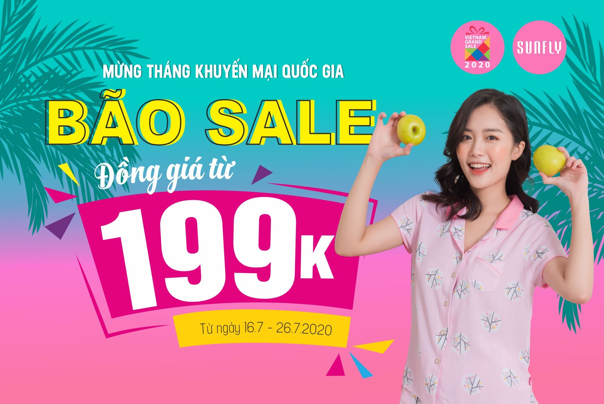 Mừng tháng khuyến mại quốc gia- bão sales đồng giá từ 199K