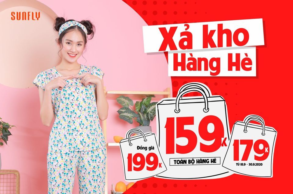 Sunfly xả kho hàng hè - đồng giá từ 159k- 179k- 199k toàn bộ hàng hè