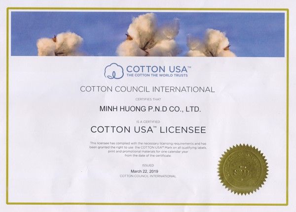 Sunfly - vinh dự nhận bằng chứng nhận cotton USA tại ngày hội cotton day