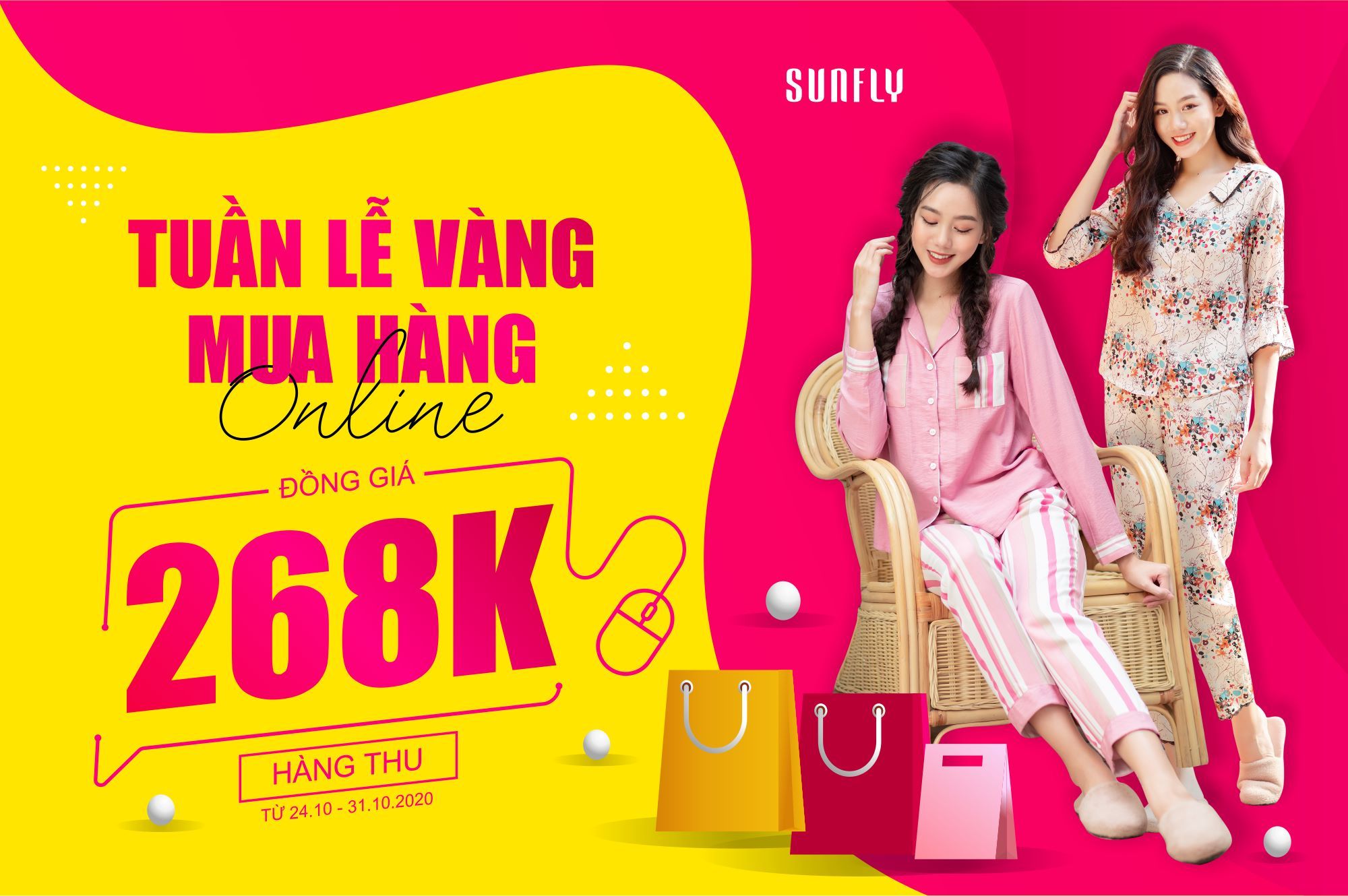 Tuần lễ vàng mua hàng online- đồng giá hàng thu 268k