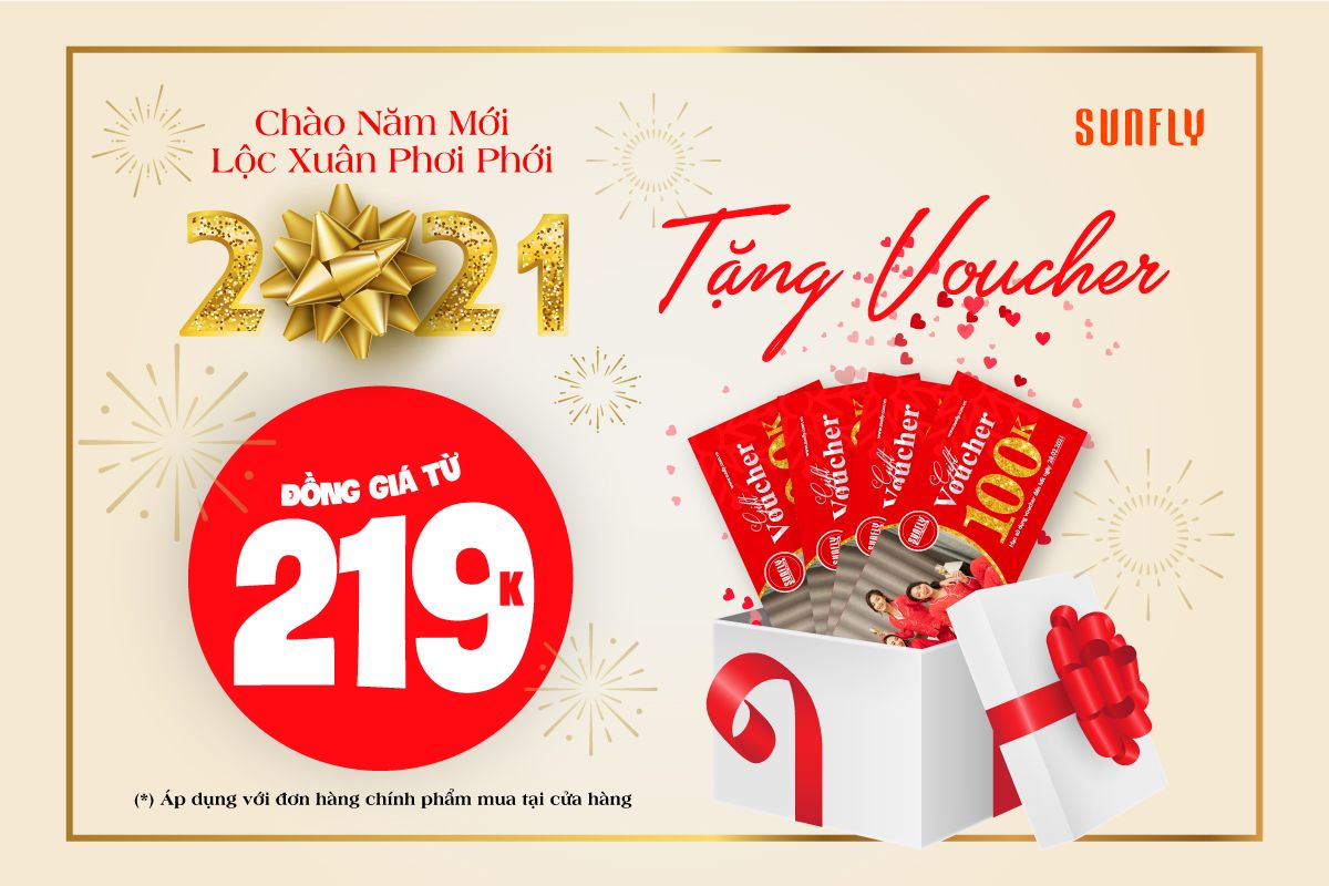 Chào năm mới 2021 - lộc xuân phơi phới - đồng giá 219k + voucher 100k