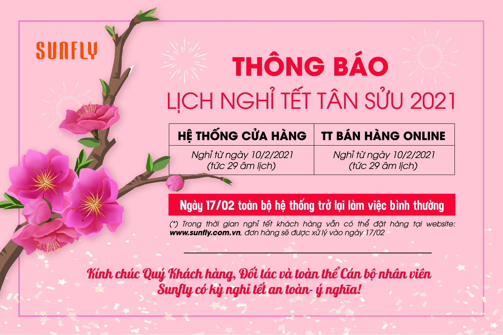 Thông báo lịch nghỉ tết nguyên đán- Tân Sửu 2021!