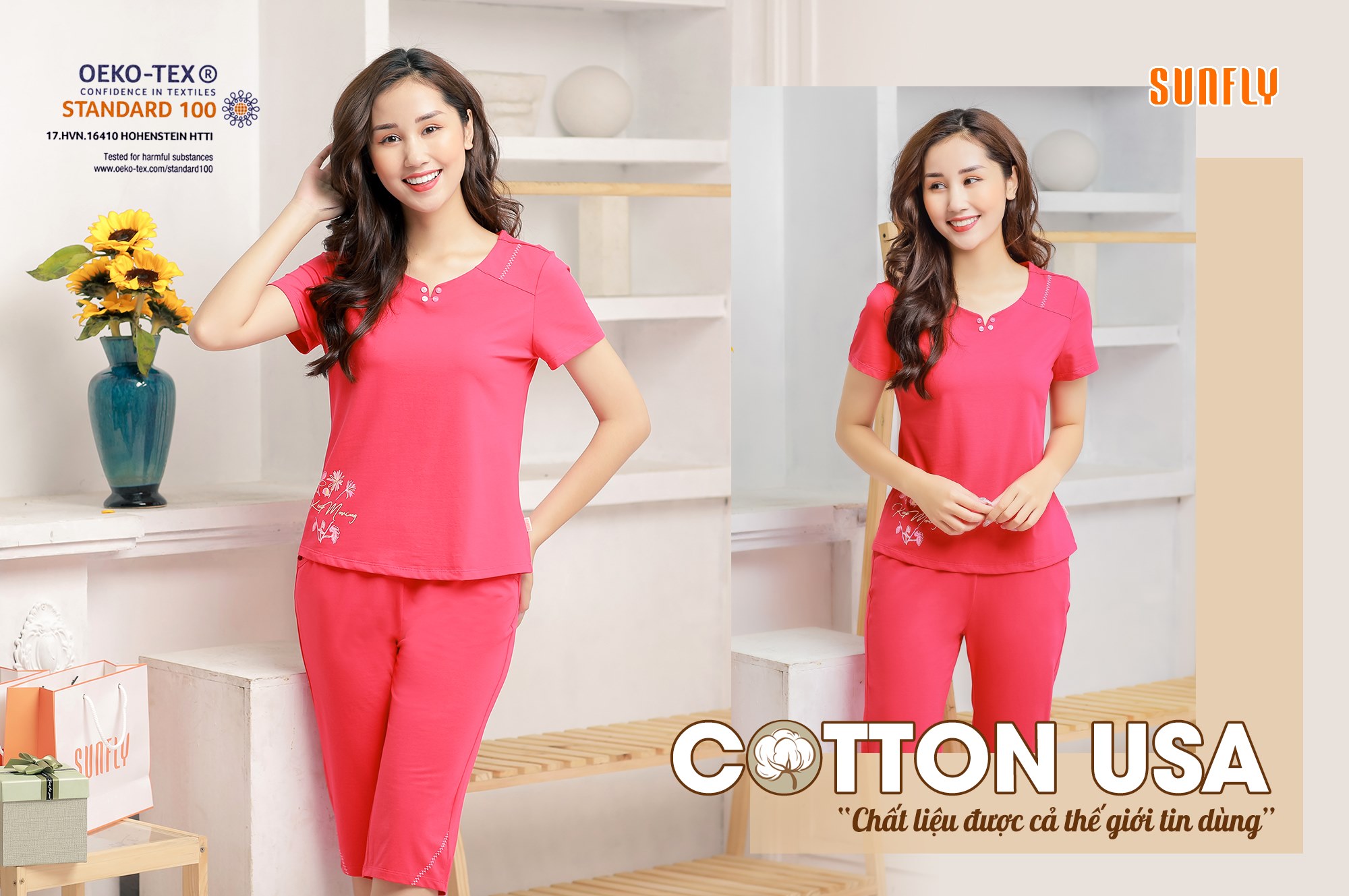 Sunfly chọn cotton USA - Chất liệu cao cấp đến từ Mỹ
