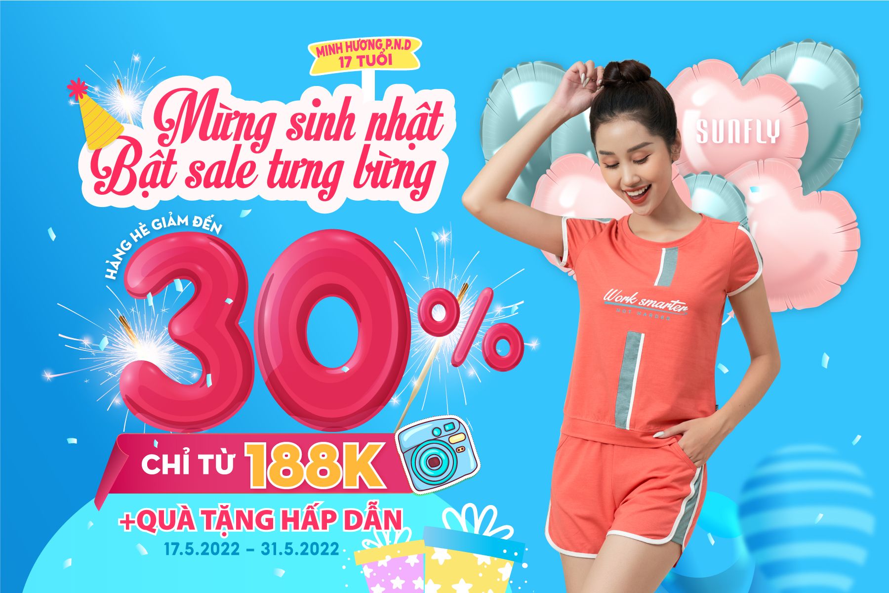 MỪNG SINH NHẬT BẬT SALE TƯNG BỪNG – GIẢM TỚI 30% CHỈ TỪ 188K + QUÀ TẶNG HẤP DẪN