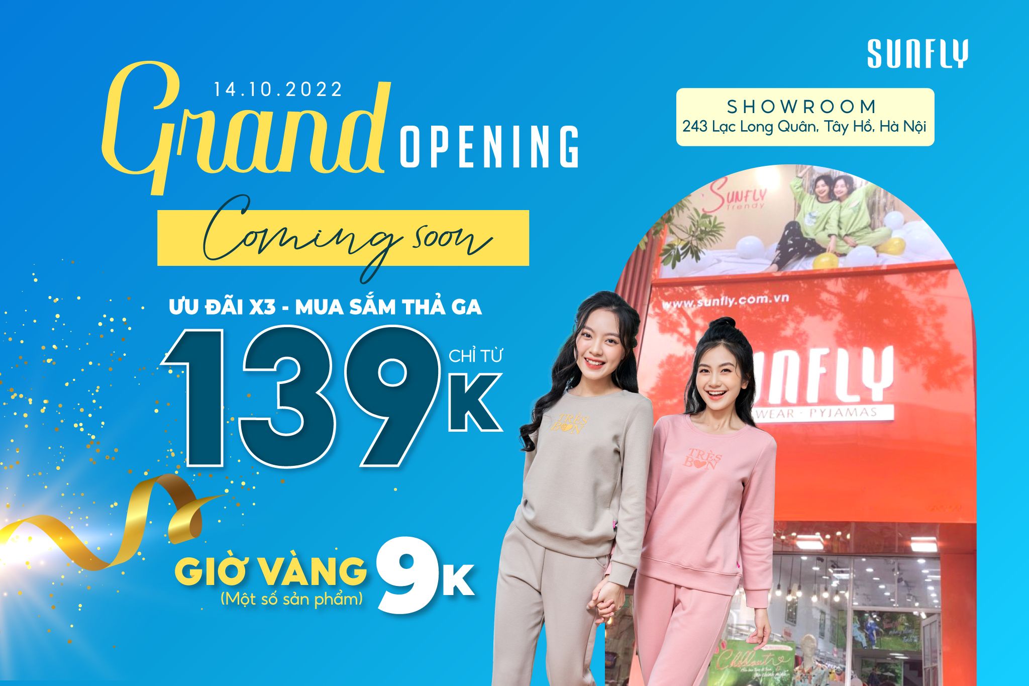 SHOWROOM 243 LẠC LONG QUÂN COMING SOON - ƯU ĐÃI X3, MUA SẮM THẢ GA