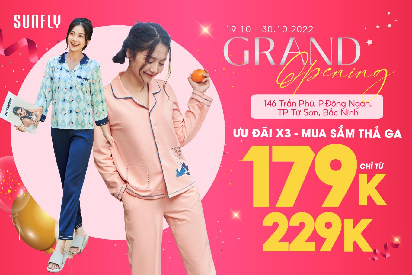 GRAND OPENING SUNFLY TP TỪ SƠN BẮC NINH - ƯU ĐÃI X3, MUA SẮM THẢ GA