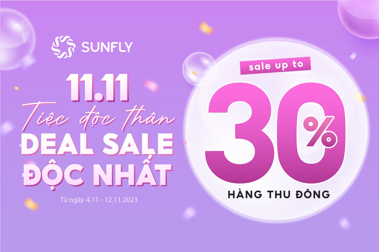 TIỆC ĐỘC THÂN 11.11 - DEAL SALE ĐỘC NHẤT - SALE UP TO 30% HÀNG THU ĐÔNG️