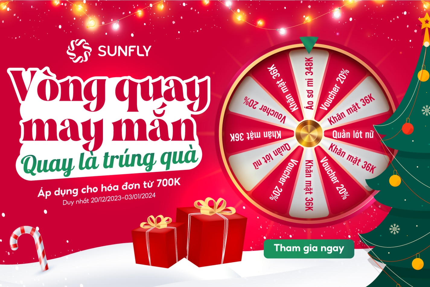 ĐẠI TIỆC TRI ÂN CUỐI NĂM - VÒNG QUAY MAY MẮN - QUAY LÀ TRÚNG️