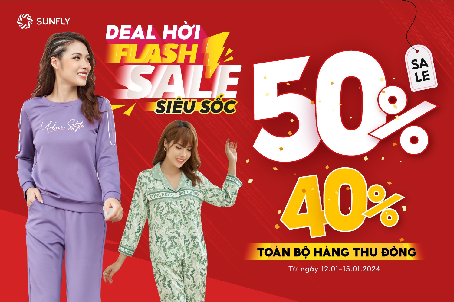 DEAL SIÊU HỜI - FLASH SALE SIÊU SỐC GIẢM 40%, 50% TOÀN BỘ HÀNG THU ĐÔNG