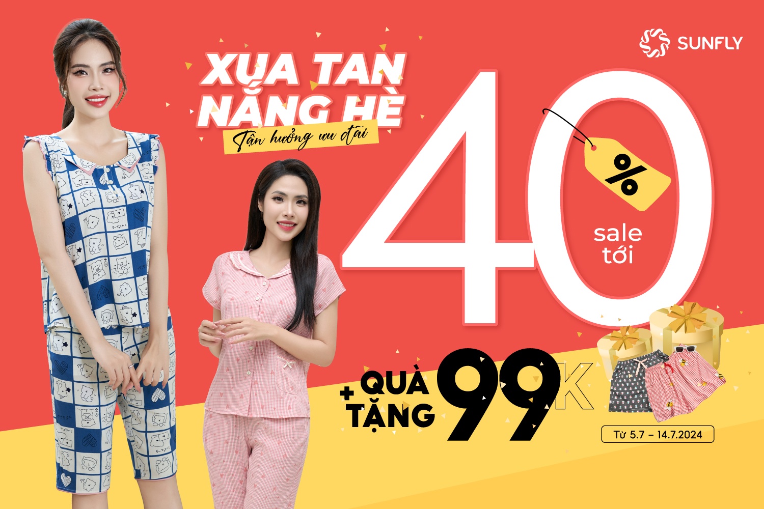 XUA TAN NẮNG HÈ - TẬN HƯỞNG ƯU ĐÃI TỚI 40% - NHẬN NGAY QUÀ TẶNG TRỊ GIÁ 99K