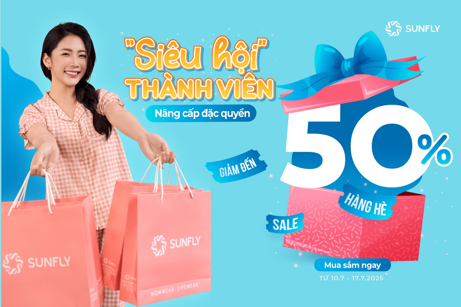 SIÊU HỘI THÀNH VIÊN - SUNFLY NÂNG CẤP ĐẶC QUYỀN - GIẢM ĐẾN 50% HÀNG HÈ️
