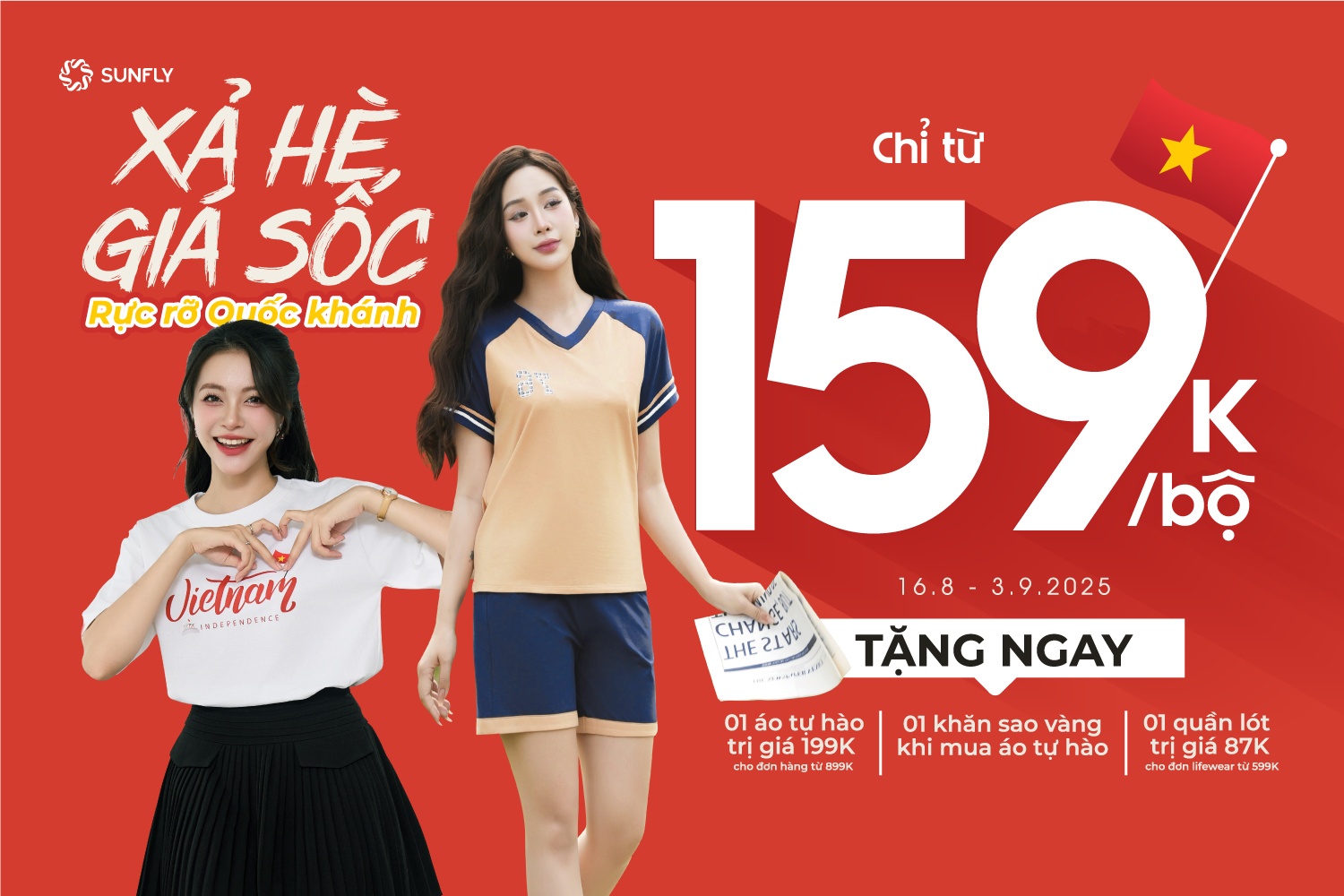 XẢ HÈ GIÁ SỐC – RỰC RỠ QUỐC KHÁNH, CHỈ TỪ 159K/BỘ ️