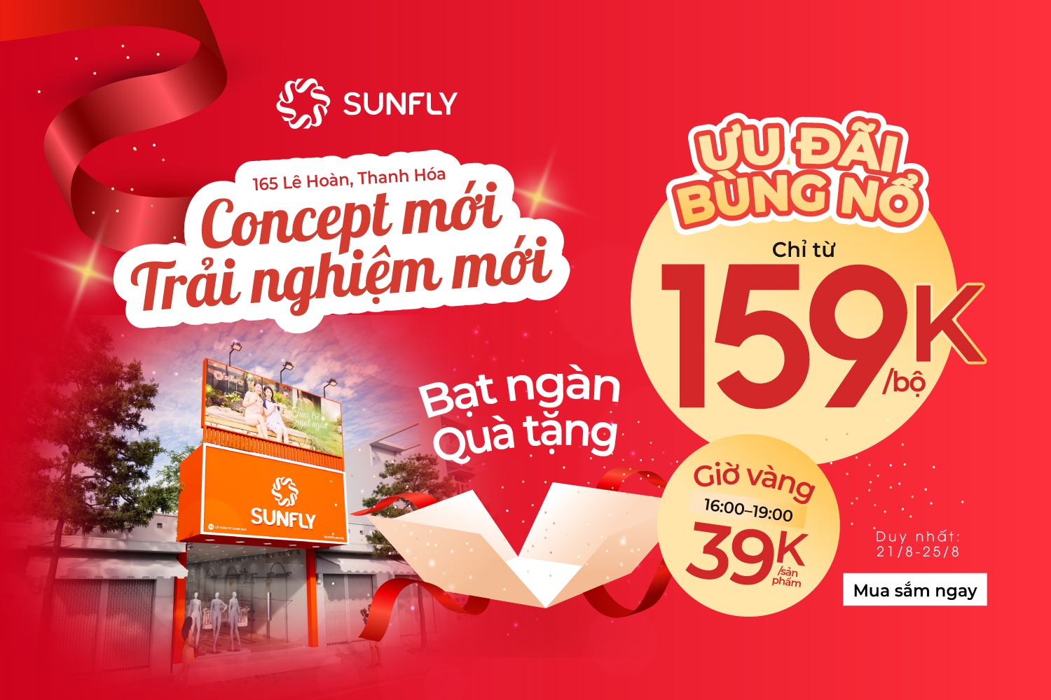 SUNFLY THANH HÓA KHAI TRƯƠNG CONCEPT MỚI - TRẢI NGHIỆM MỚI - ƯU ĐÃI BÙNG NỔ️