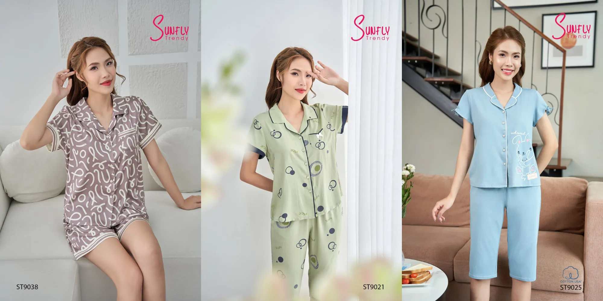 Pyjama xuân hè thoải mái cho phụ nữ