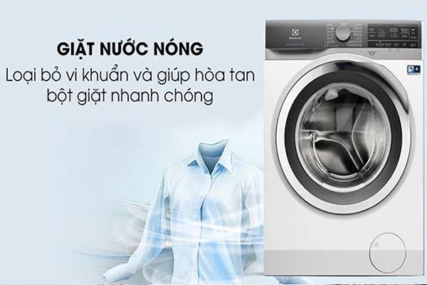 Sử dụng chế độ giặt nước nóng để hạn chế vi khuẩn mùa ẩm