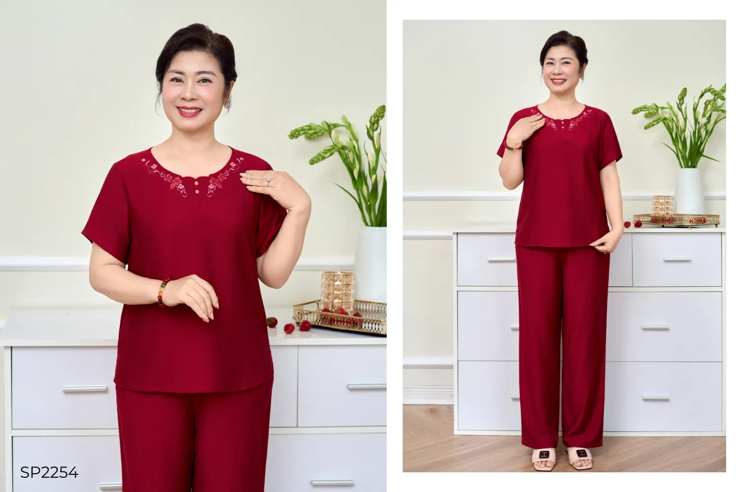 Set mặc nhà tặng mẹ 8/3 nhẹ nhàng, thoáng mát