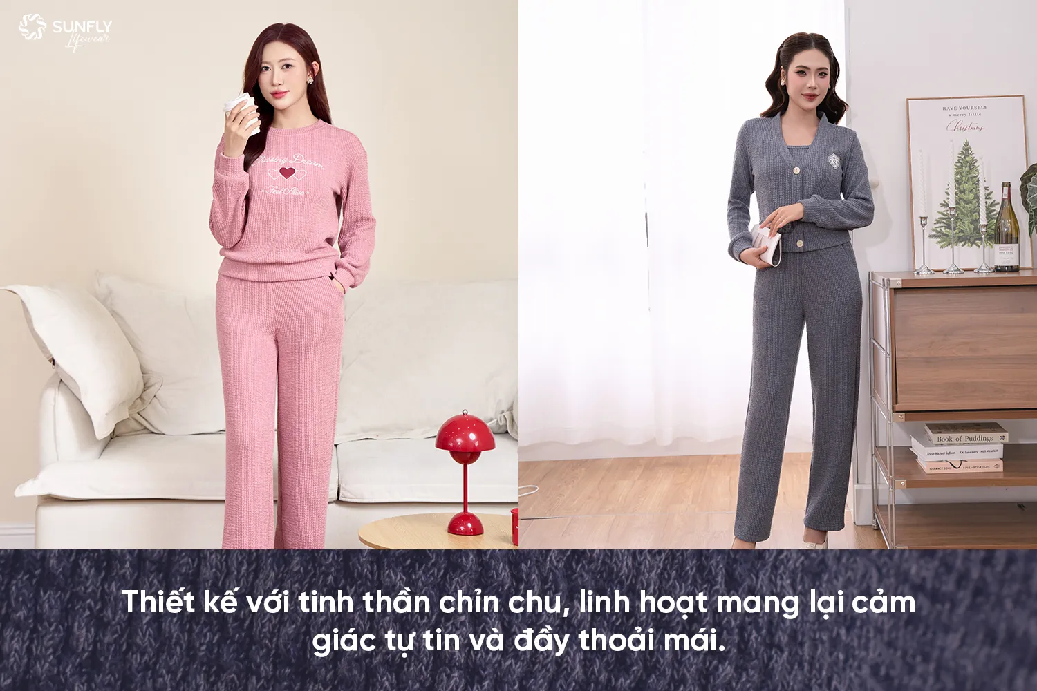 Thiết kế ứng dụng vải len dệt kim 2 mặt