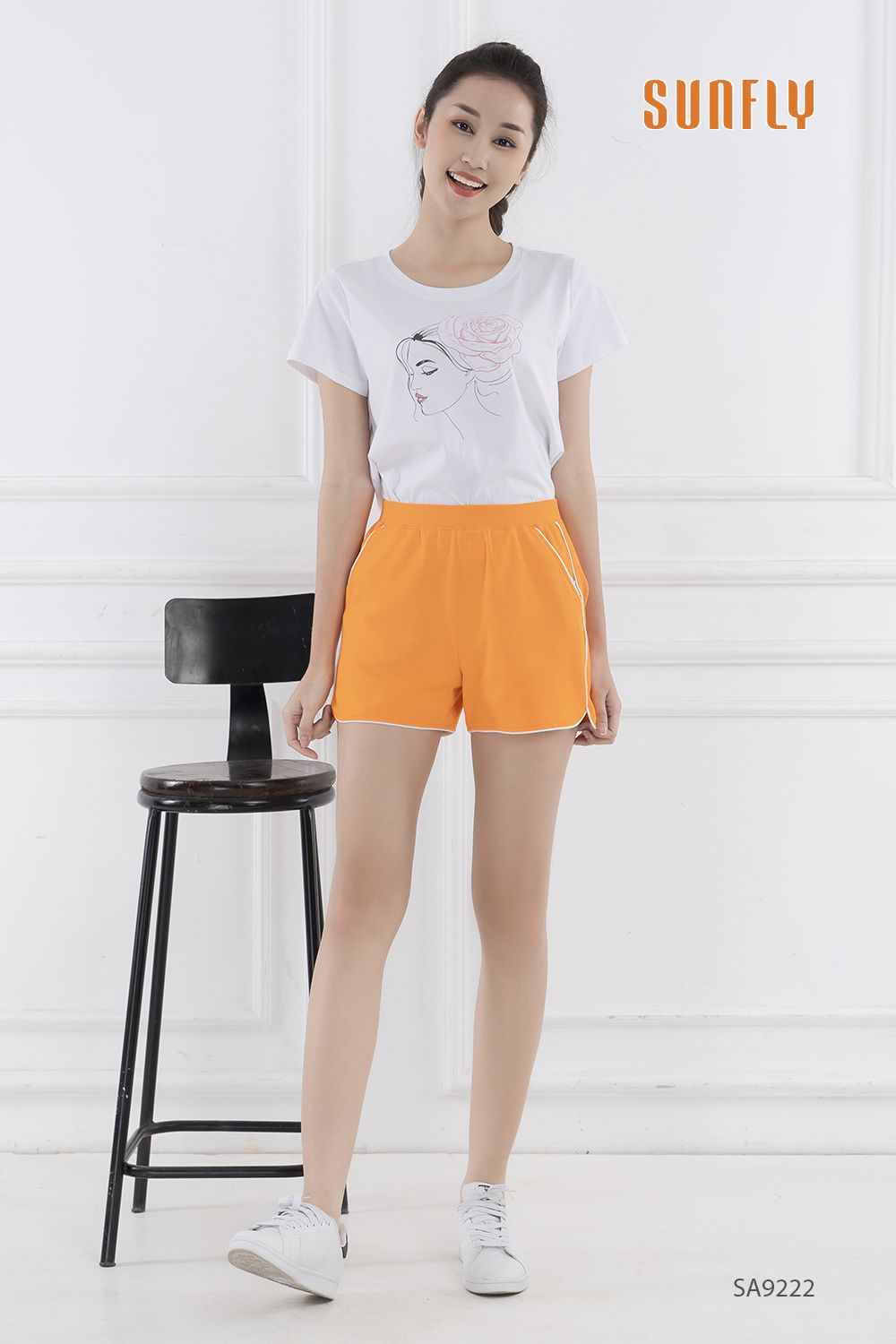 Quần sooc thể thao vải zip SA9222 M vàng