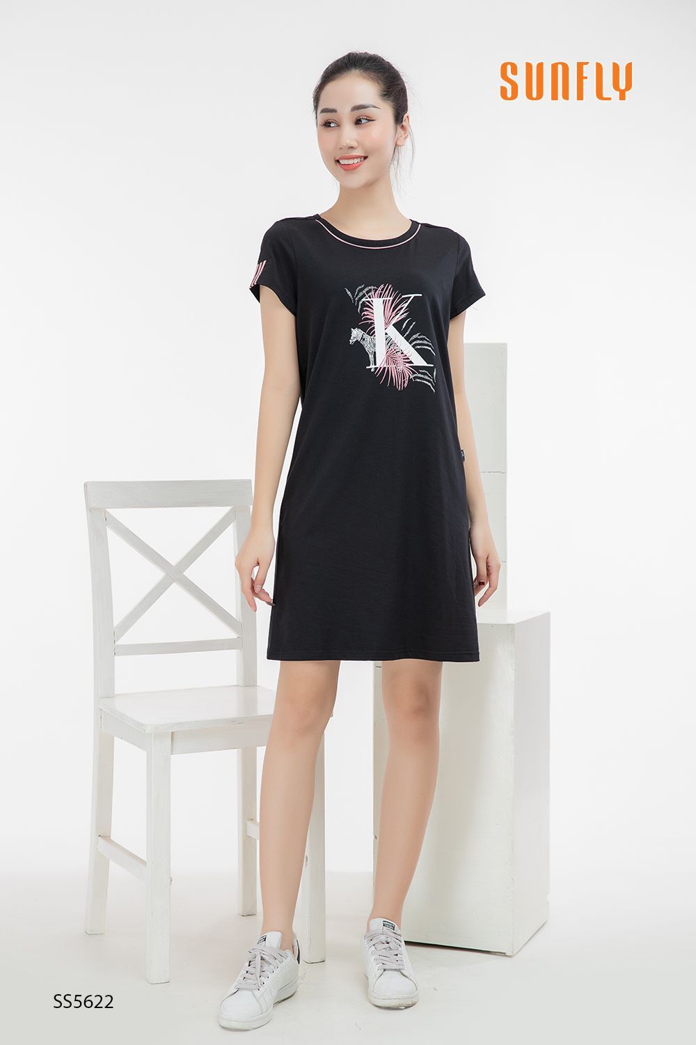 Đầm thể thao cotton cộc tay SS5622