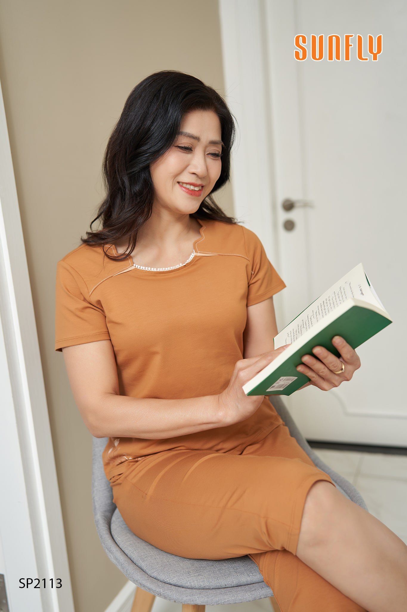 Đồ bộ mặc nhà cotton áo cộc quần ngố SP2113