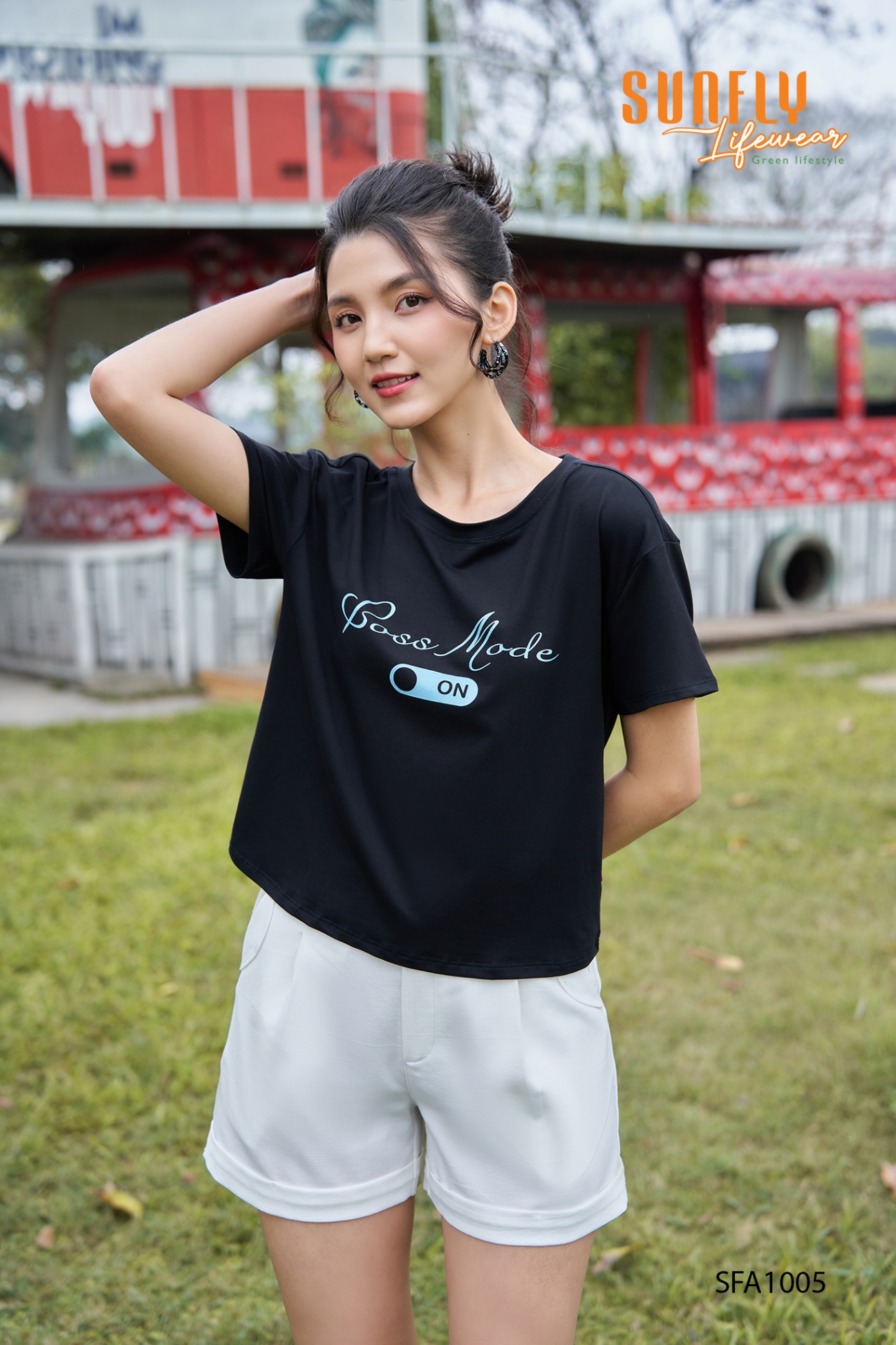 Áo phông cotton cộc tay SFA1005