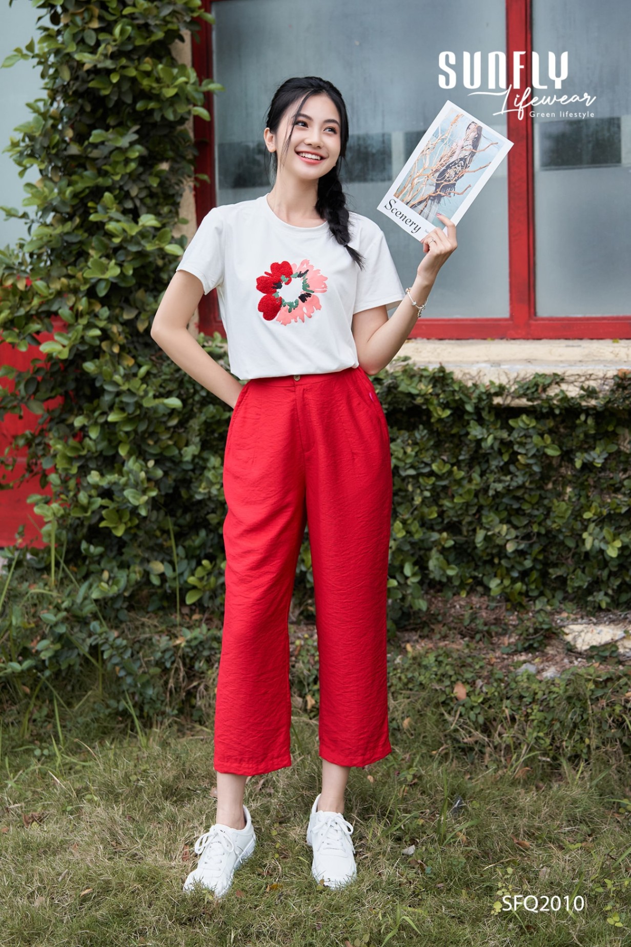 Quần linen lỡ dáng baggy SFQ2010