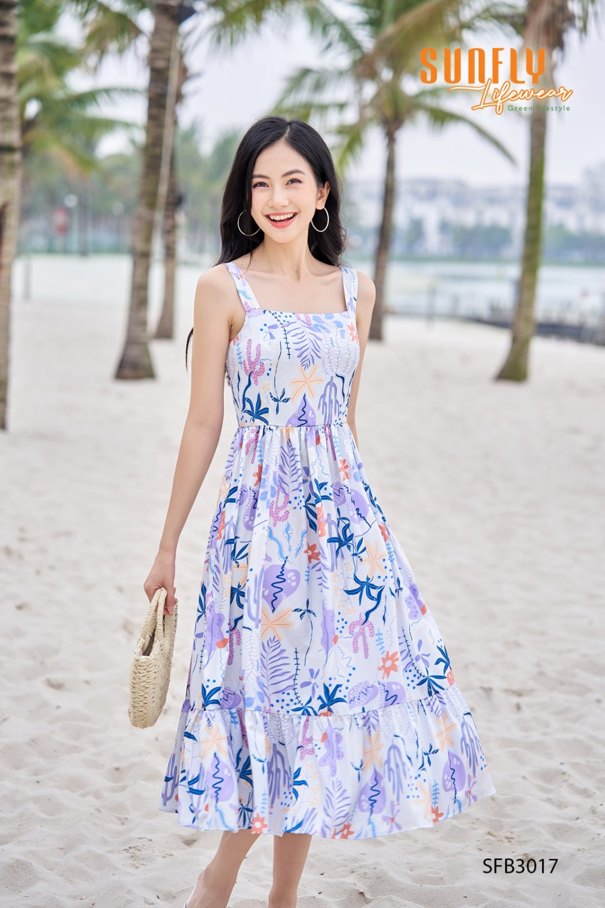 Đầm maxi lụa SFB3017