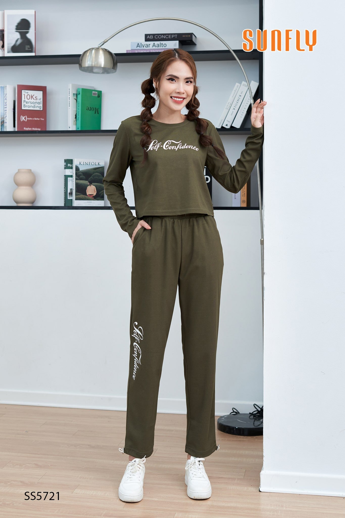 Đồ bộ mặc nhà tổ ong áo tay dài quần dài SS5721
