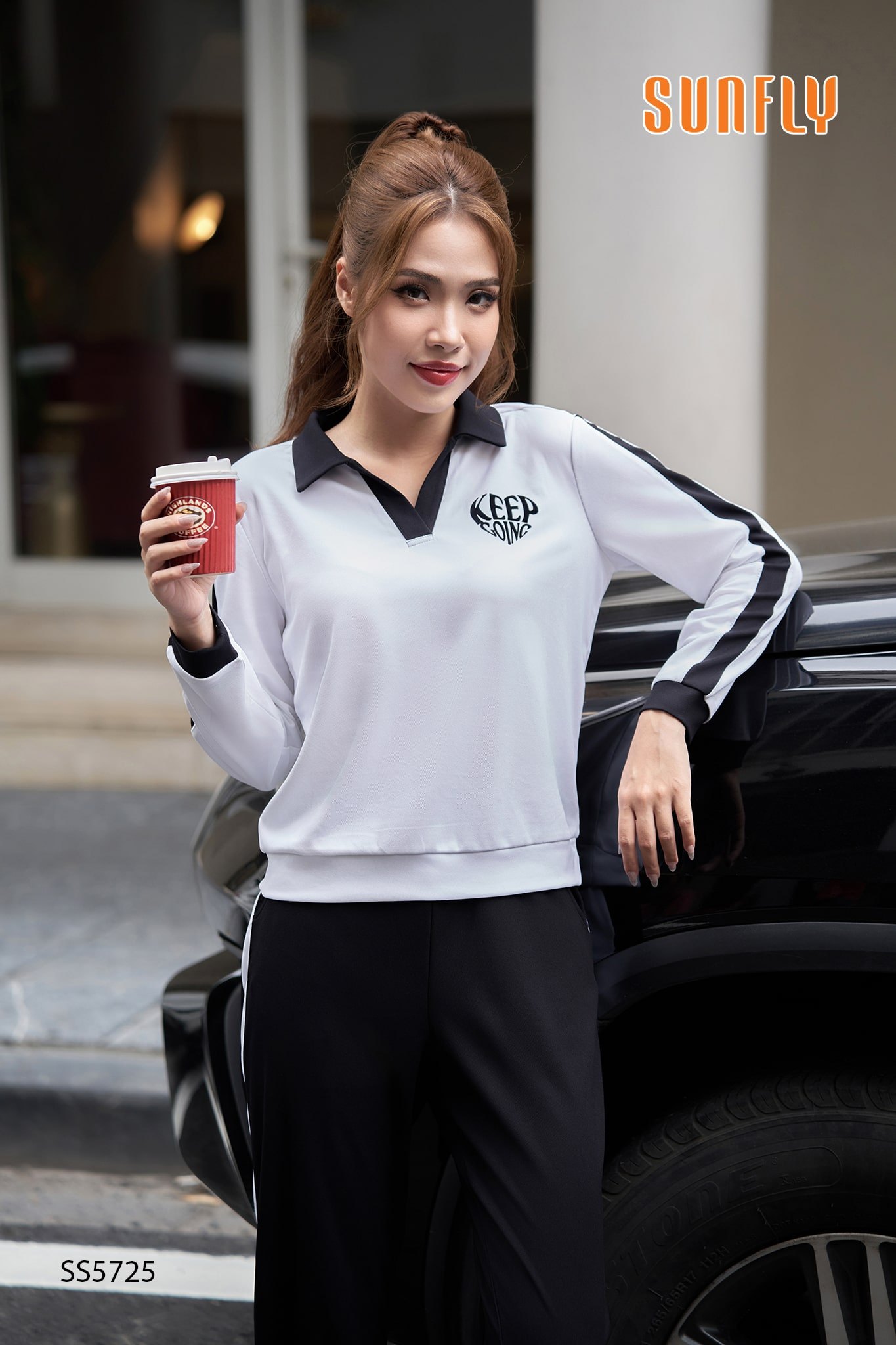 Bộ thể thao S - cafe áo dài quần dài SS5725