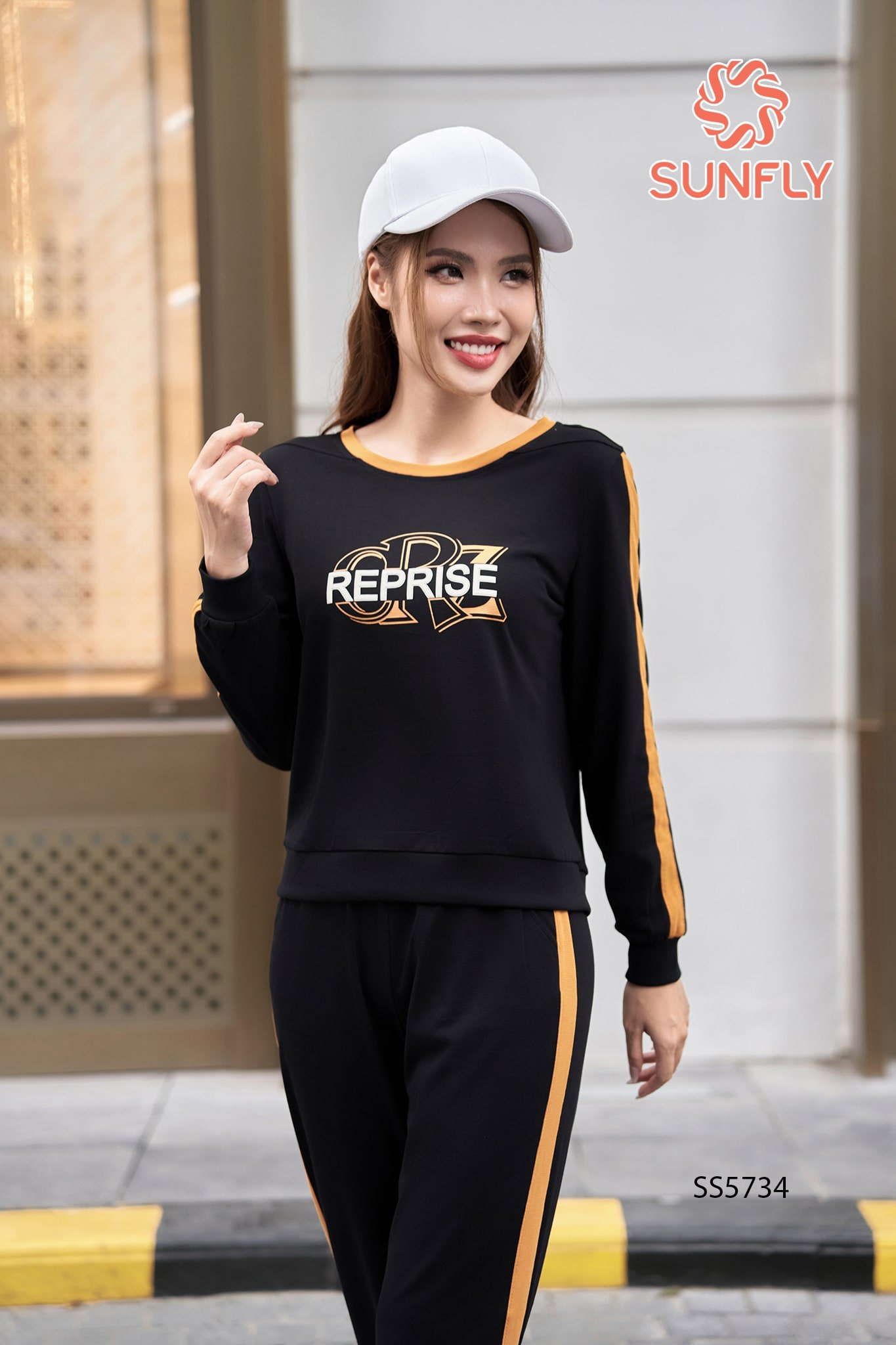 Bộ thể thao thun tổ ong áo dài quần dài SS5734