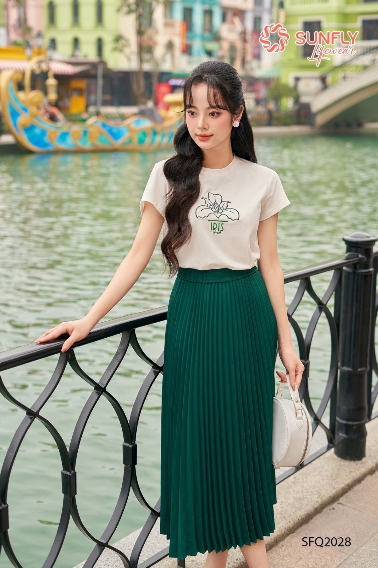 Chân váy nữ tuytsi dập ly SFQ2028