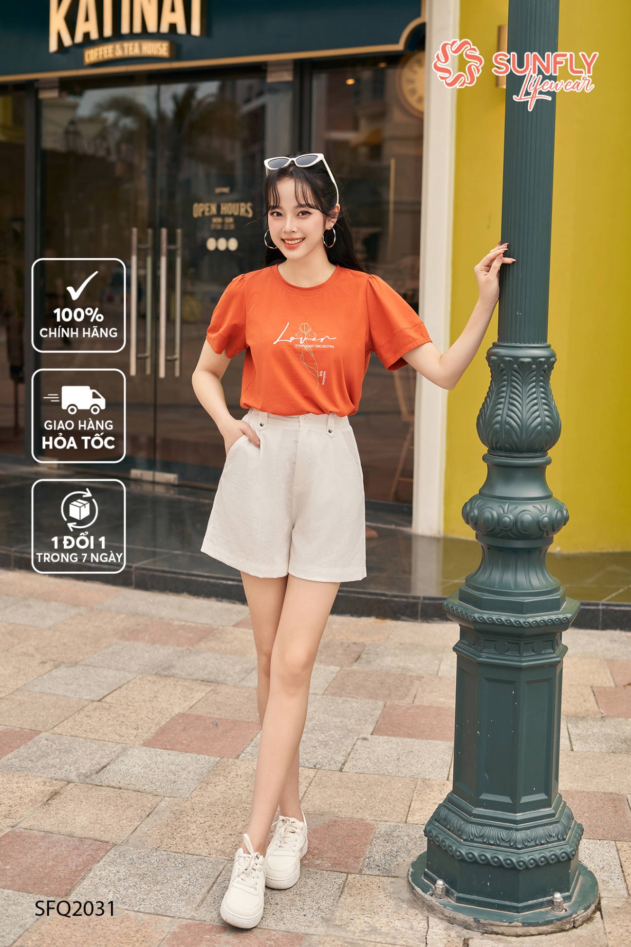 Quần sooc nữ linen thun dáng chữ A SFQ2031
