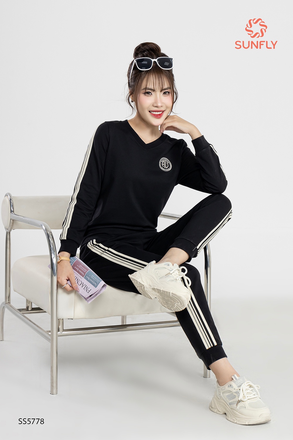 Bộ thể thao nữ da cá áo dài quần dài SS5778