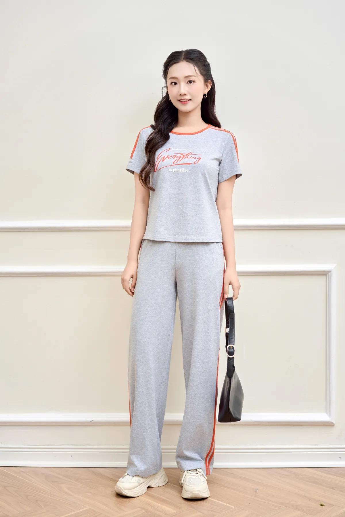 Bộ thể thao nữ cotton compact áo cộc quần dài SS5822