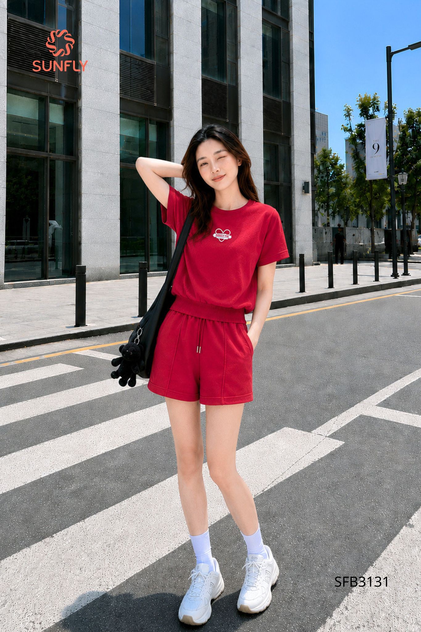 Set đồ nữ cotton compact áo cộc quần sooc SFB3131